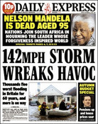 Express Mandela and storm