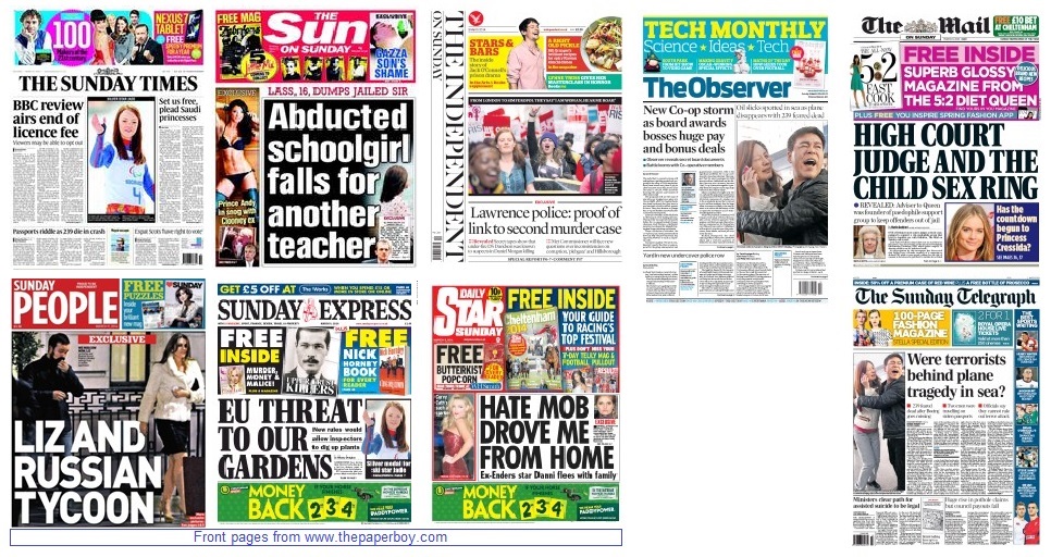 Front pages 09-03-2014