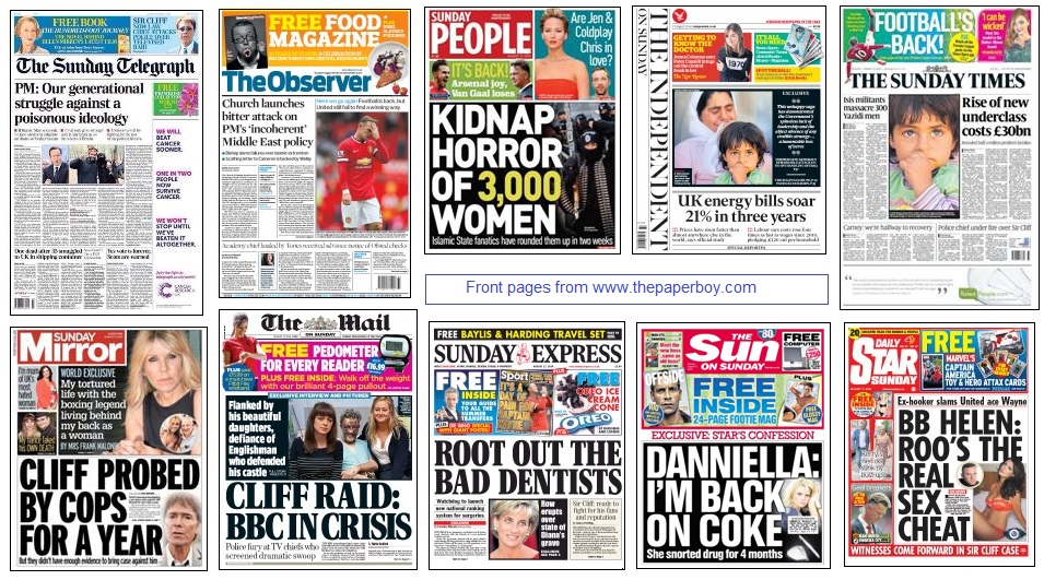 front pages 17-08-14