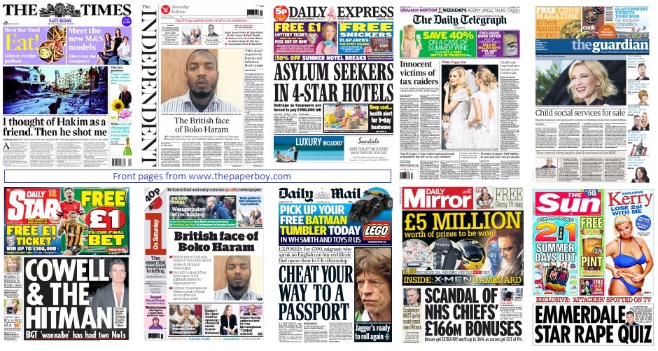 front pages 17-05-14
