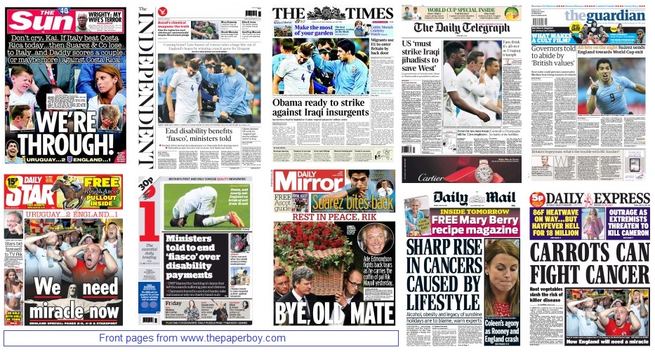 front pages 20-06-14