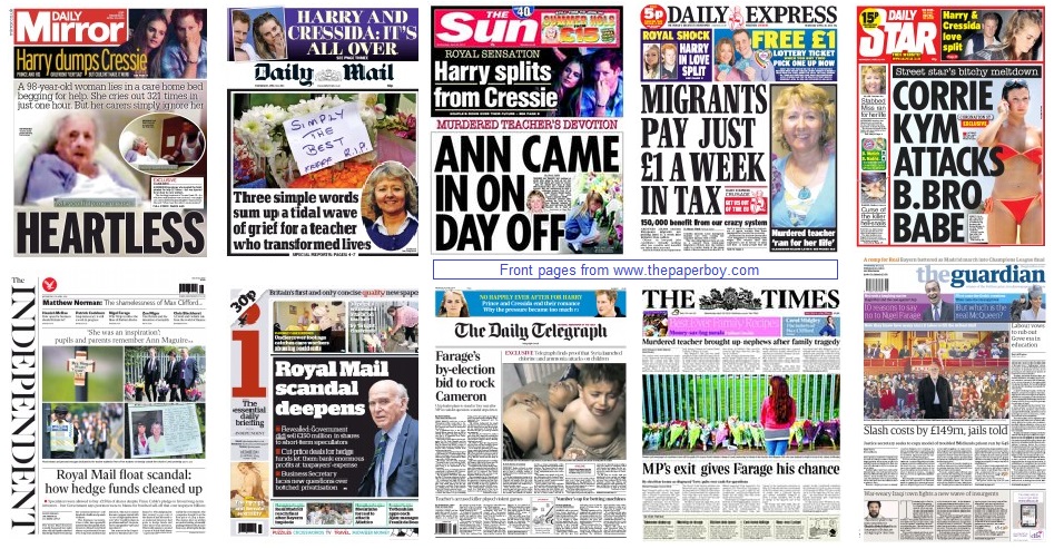 front pages 30-04-2014
